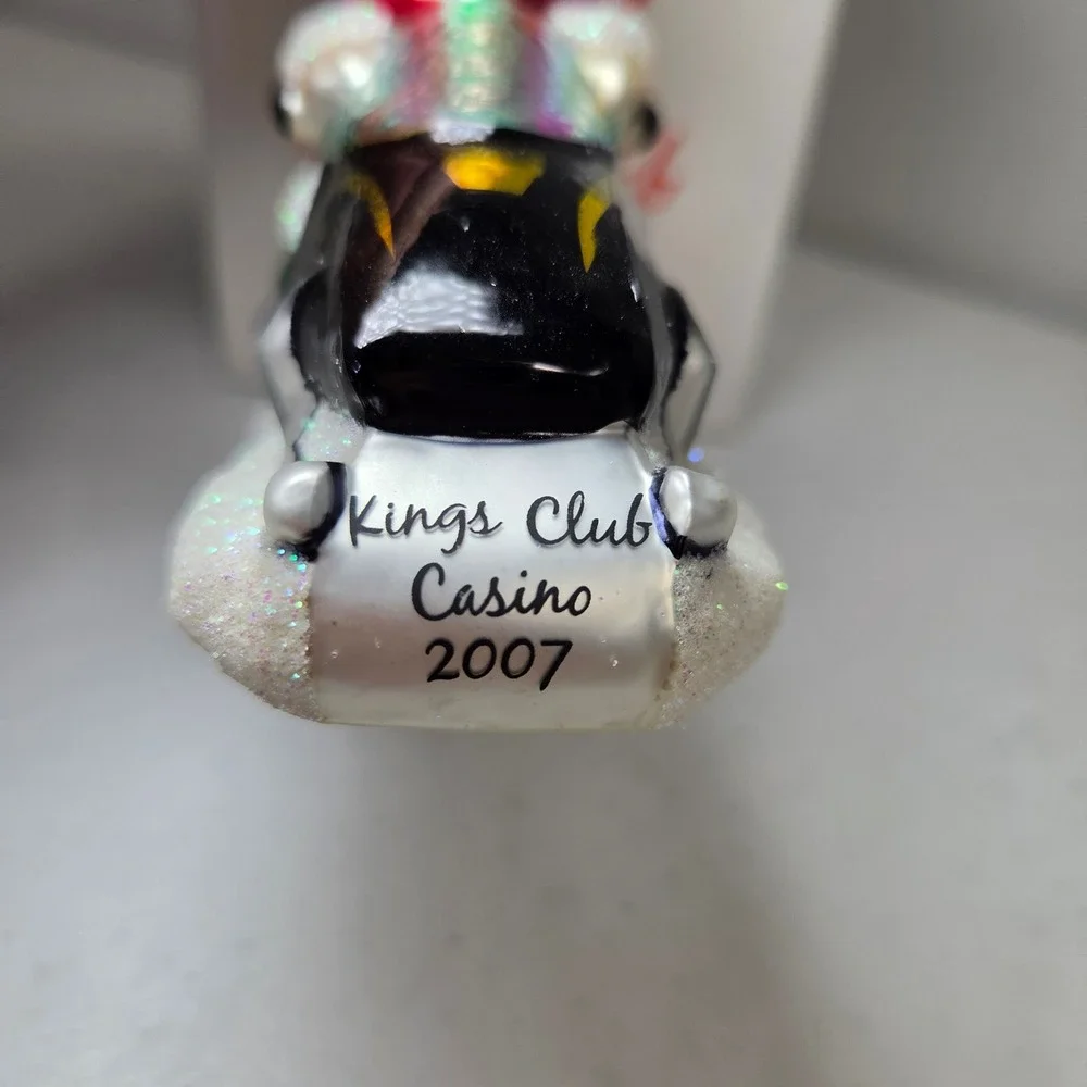 Kings Club Casino 2007 Snowmobile King Glass Christmas Ornament Bay Mills MI